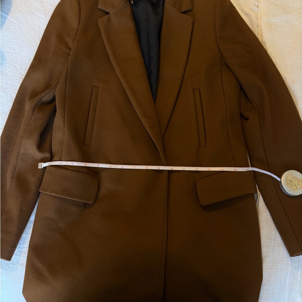 Zara Basic Camel Wool coat XS - Picture 8 of 10